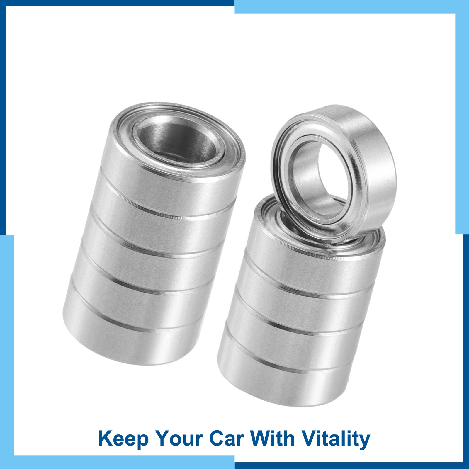 10Pcs 5x9x3mm Double Metal Shield MR95ZZ Auto Car Deep Groove Ball Bearings