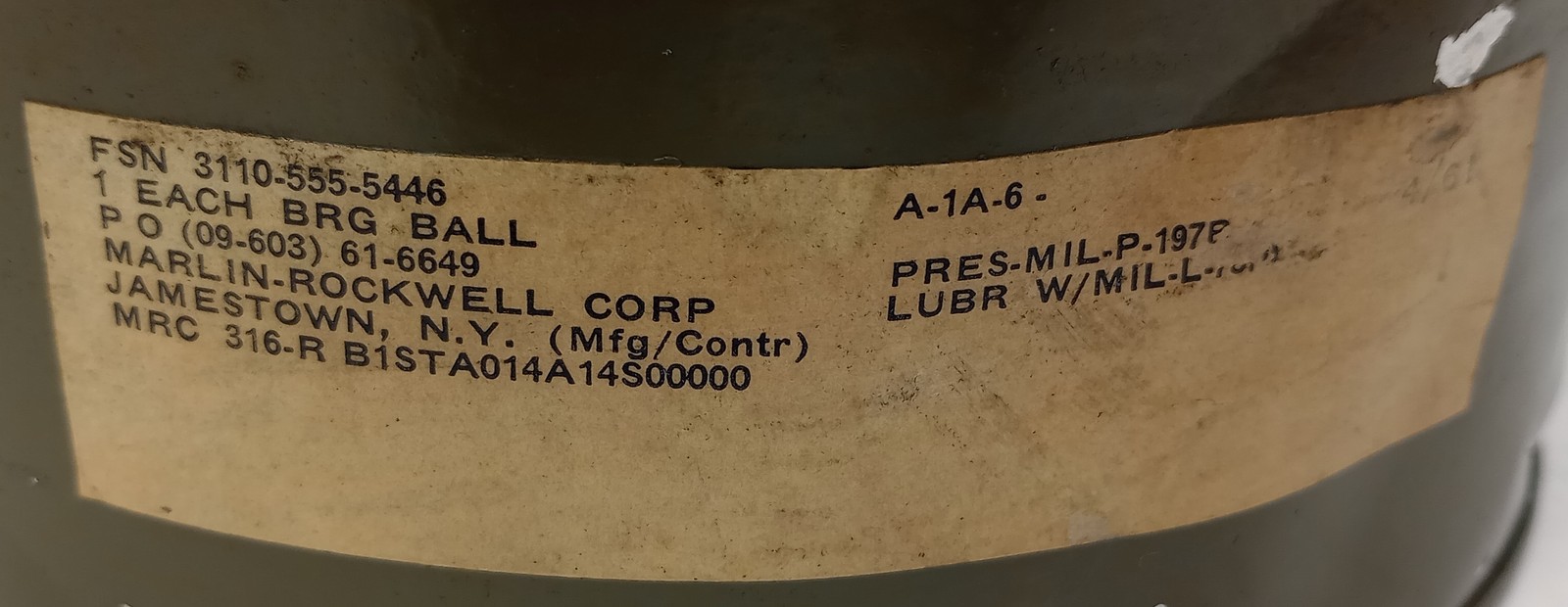 MRC 316-R Angular Contact Ball Bearing 80mm ID X 170mm OD X 39mm W 3110-555-5446