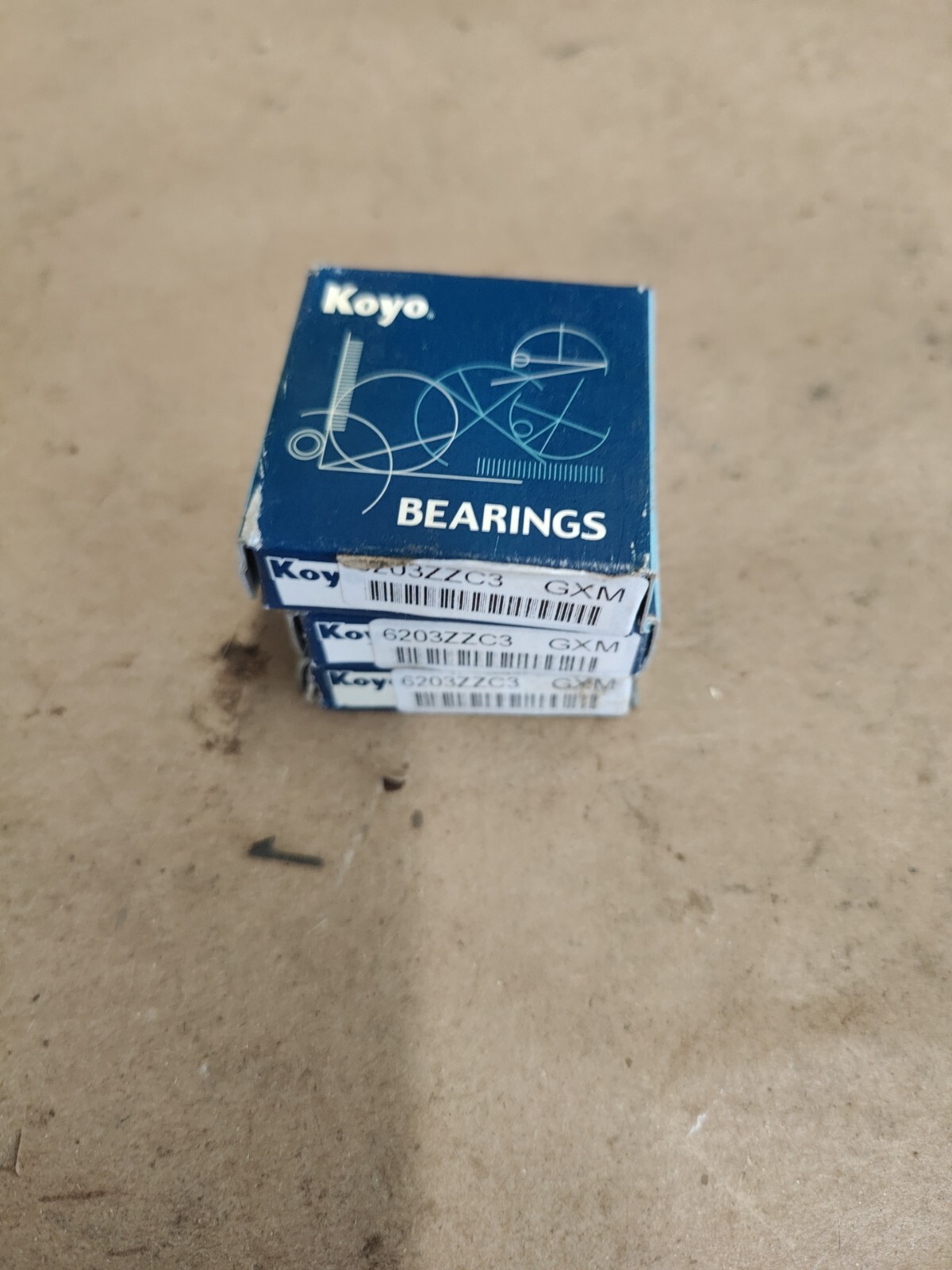 Lot Of 3 NEW Koyo Radial Ball Bearing PS 17mm 6203ZZ C3 GXM B1002