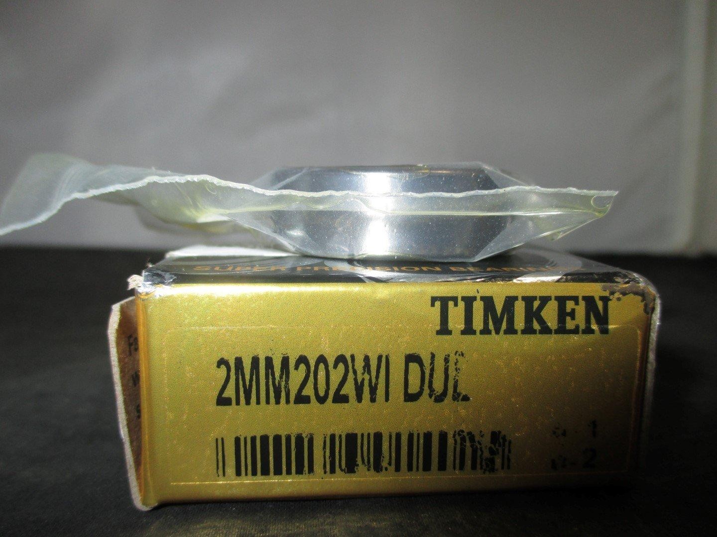 Timken 2MM202WI DUL Duplex Ball Bearing 15mm Bore, Rubber Shielded
