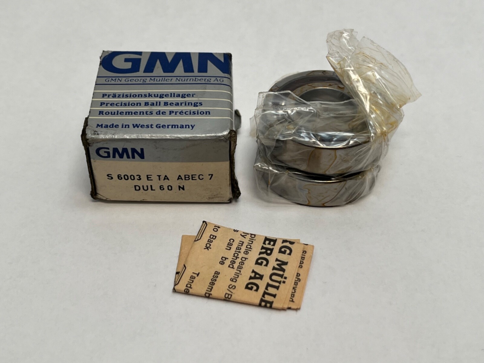 GMN S6003ETAA7DUL Bearing 7003E S-6003-E-TA-A7-DUL 17x35x10 mm 2 Pcs