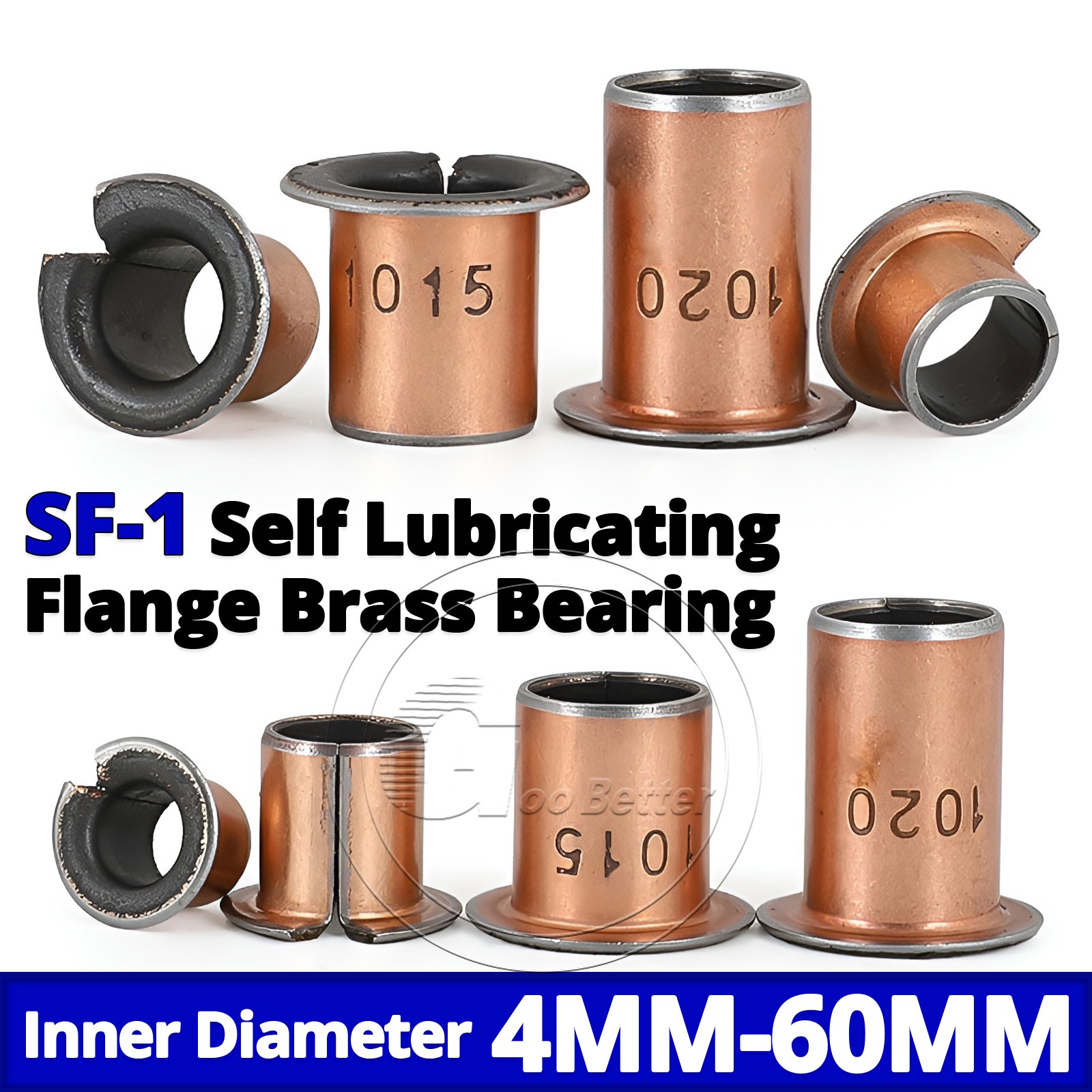 4mm-60mm Bore Self Flange Lubricating Oilless Bearing Sleeves Composite Bushing