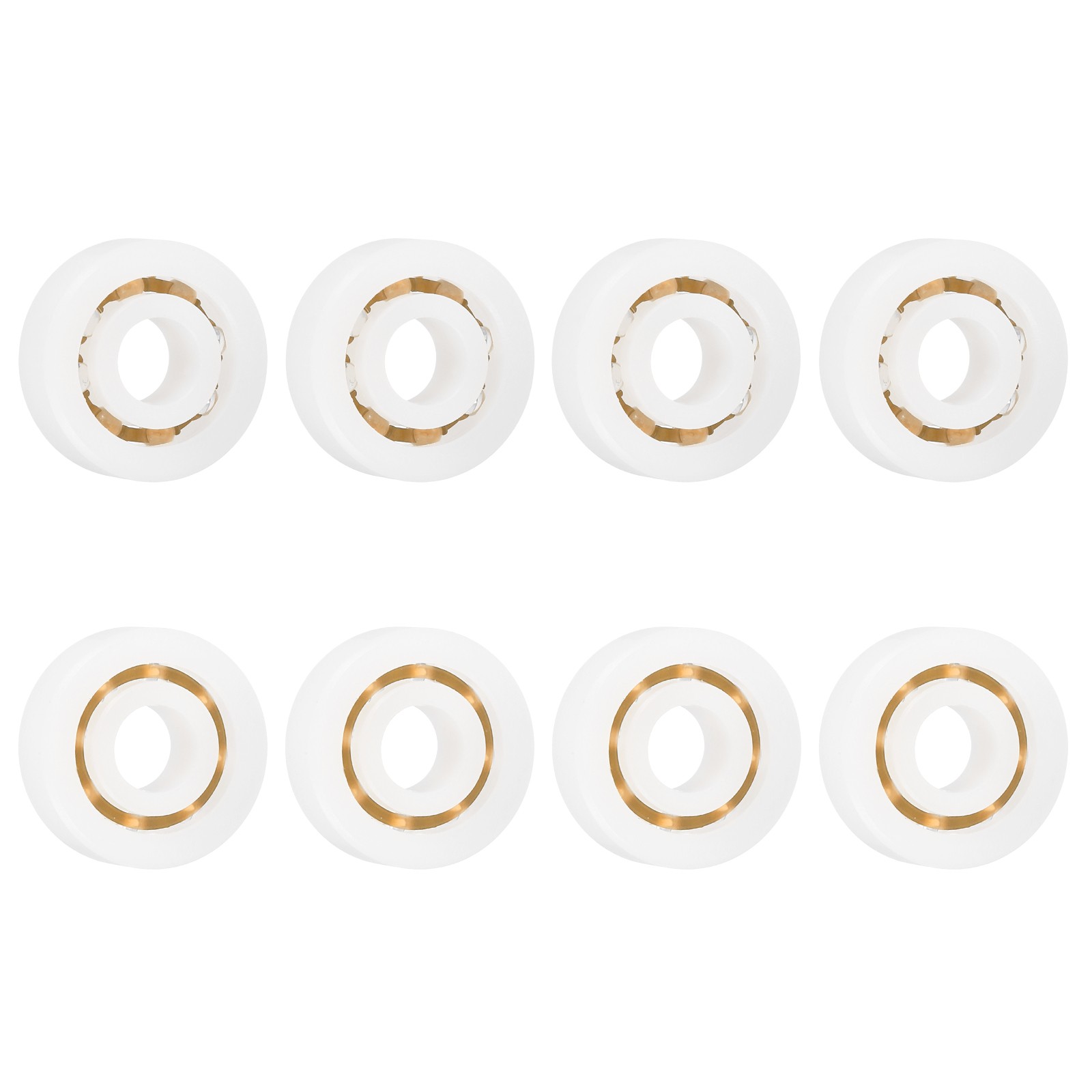 8 Pcs 5 x 14 x 5 mm 605 POM Plastic Bearings Deep-Groove Ball Bearings