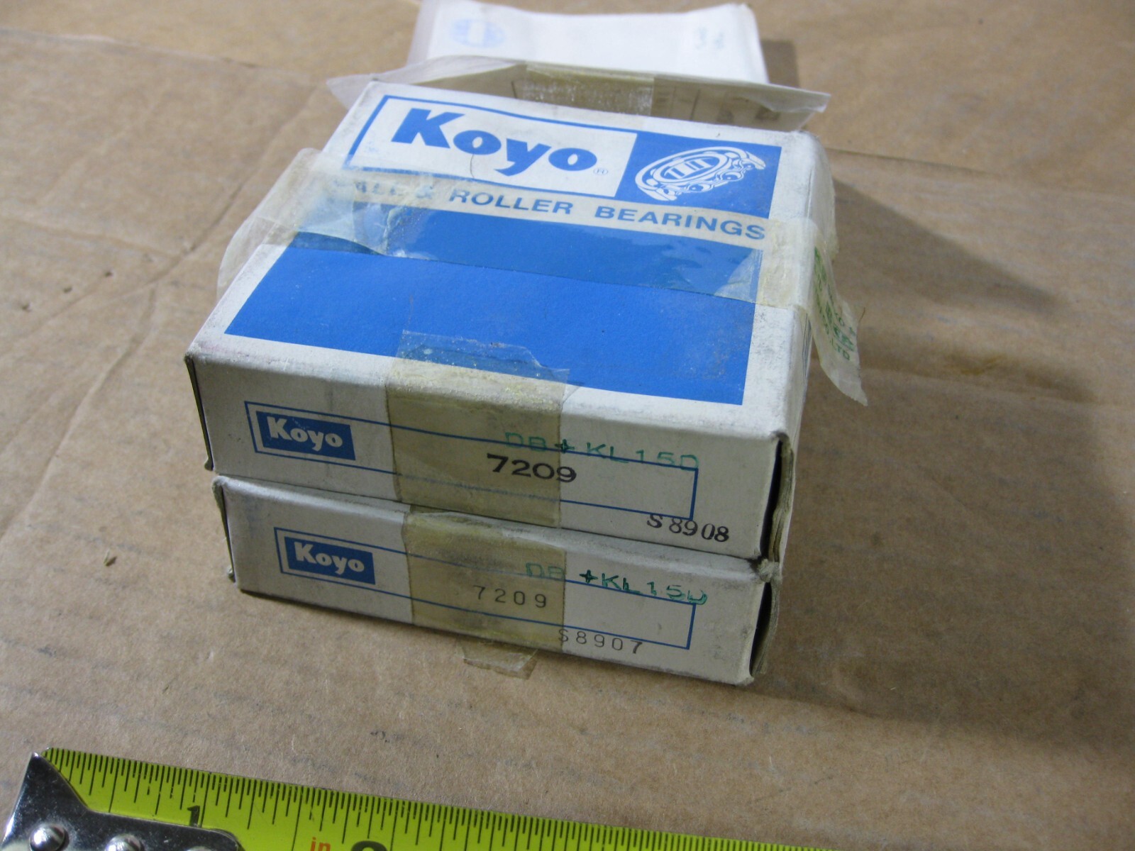2 Koyo 7209DB Angular Contact Ball Bearing set 45x85x19 mm SKS