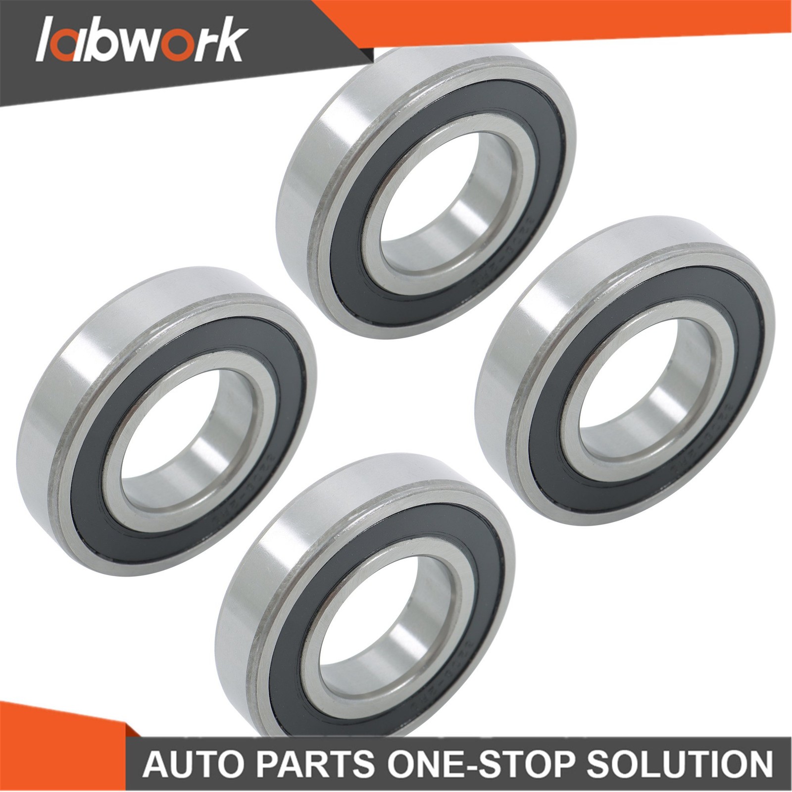 Labwork 6208-2RS Deep Groove Bearings 4pcs 40mm x80mm x18mm Rubber Sealed