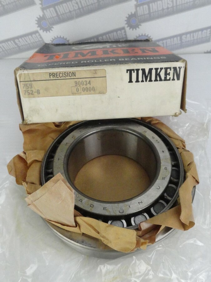 TIMKEN – 759 & 752B – 90034 Precision Tapered Roller Bearing Assembly (NEW)