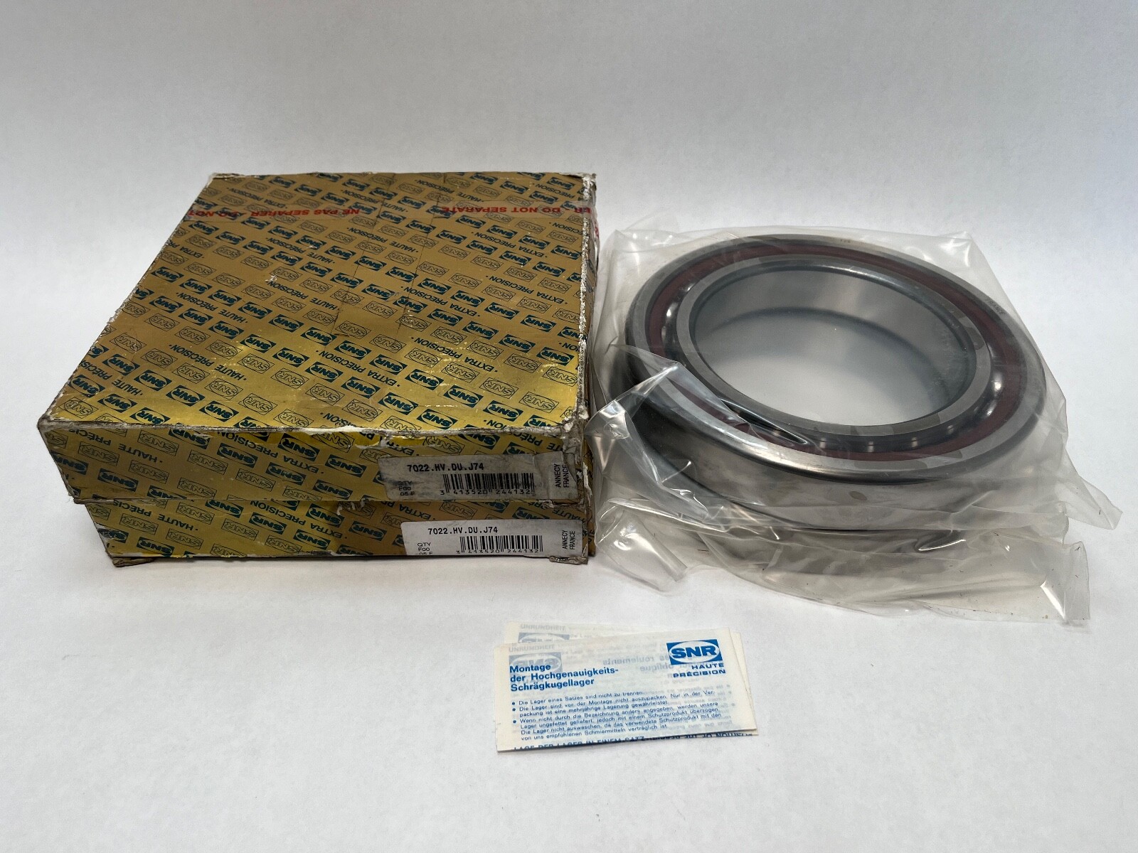 SNR 7022HVDUJ74 Bearing 110x170x28mm 7022-E-T-DUL-P4 7022-H-V-DU-J74 France 2Pcs