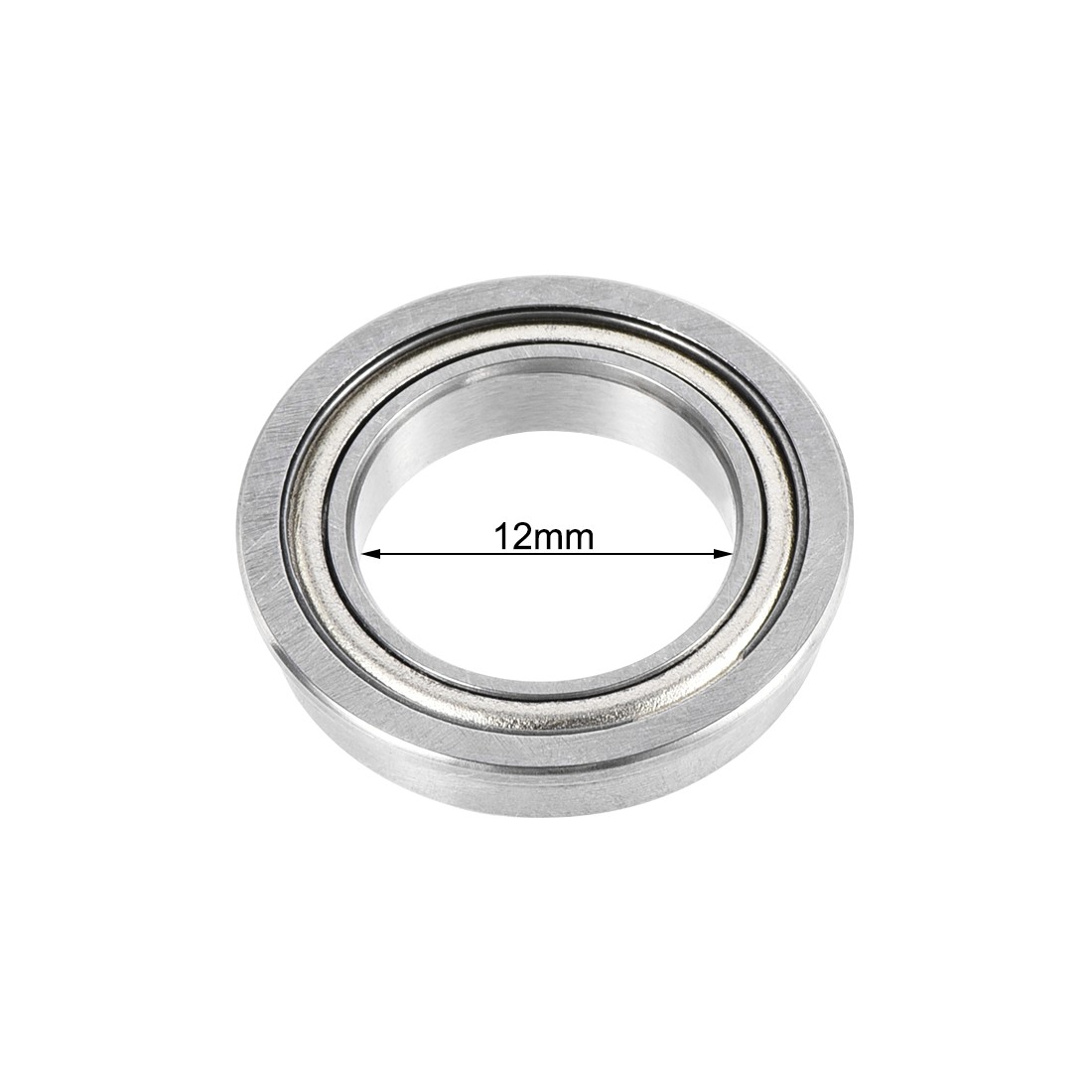 F6701ZZ Flange Ball Bearing 12x18x4mm Shielded Chrome Steel Bearings 10pcs
