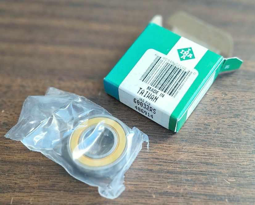 Bearing, Ball, Deep Groove, Single Row, 35×17×10 mm, Sealed, Ina (60032RS)