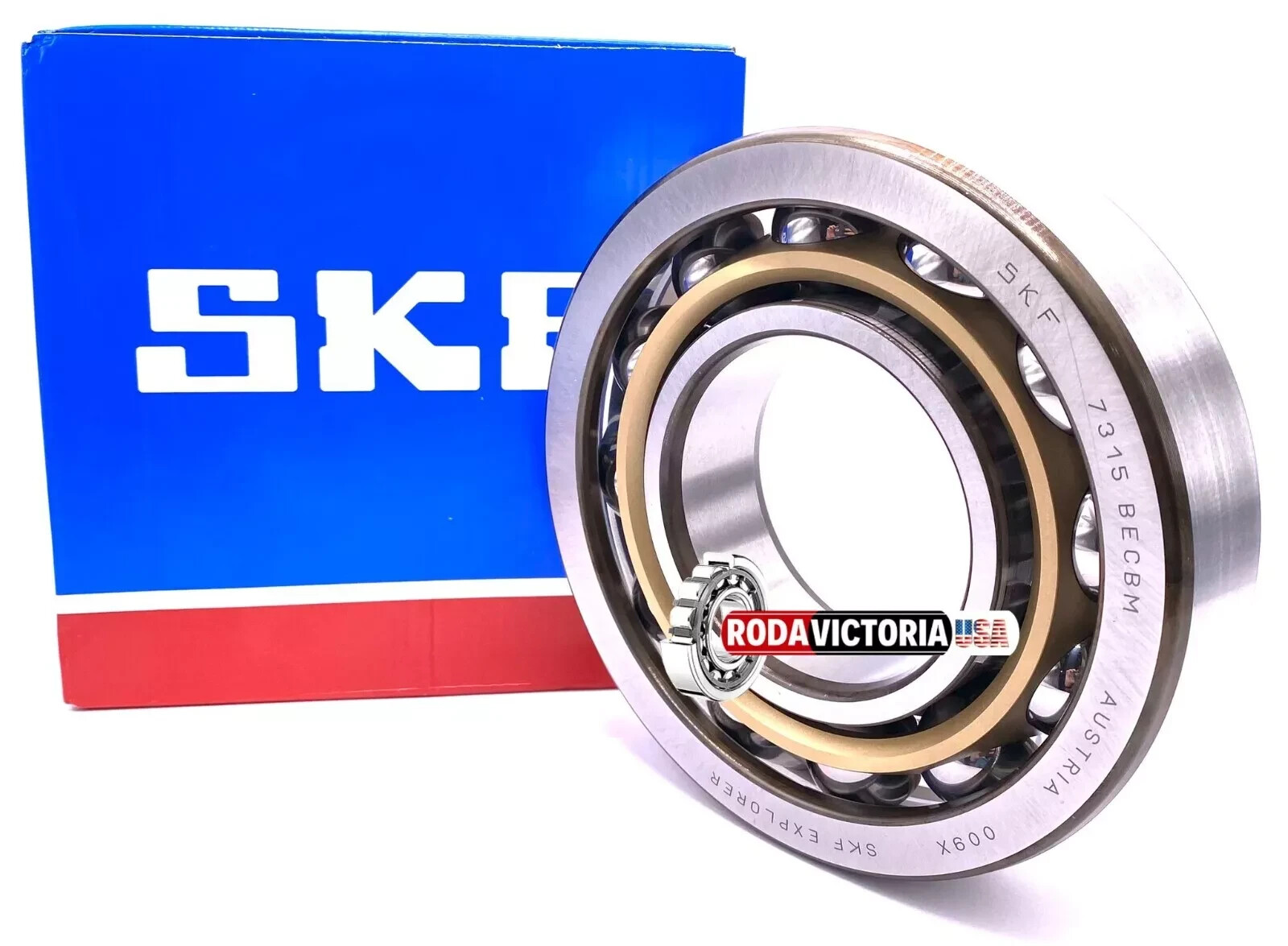 SKF 7315 BECBM Angular Contact Ball Bearing, Brass Cage 75x160x37 mm