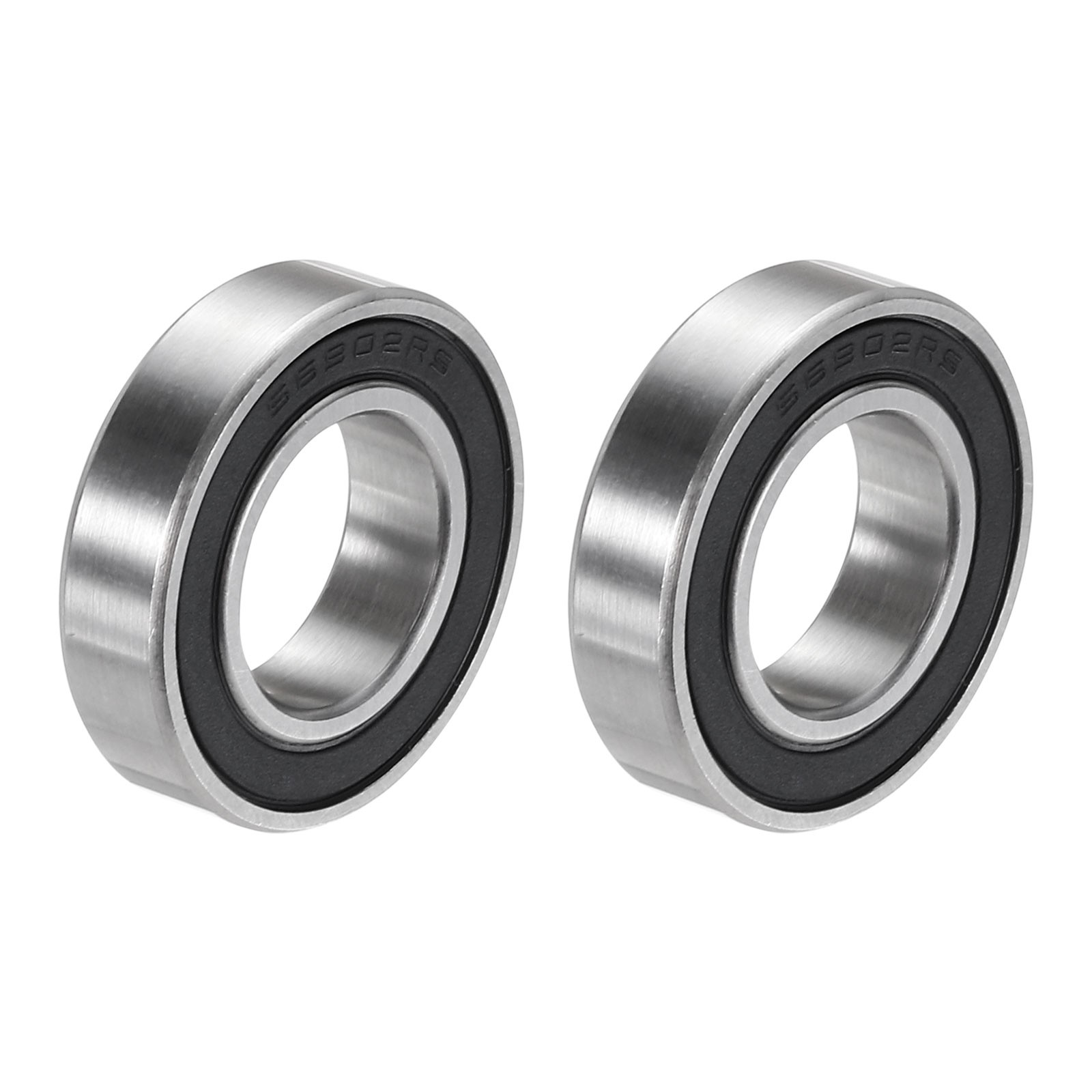2Pcs S6902-2RS Deep Groove Ball Bearings 15mmx28mmx7mm Sealed Stainless Steel