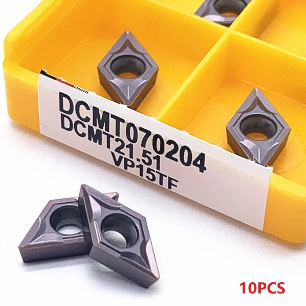 10*DCMT21.51 DCMT070204 VP15TF Carbide Inserts For Lathe Turning Tool Holder-AU
