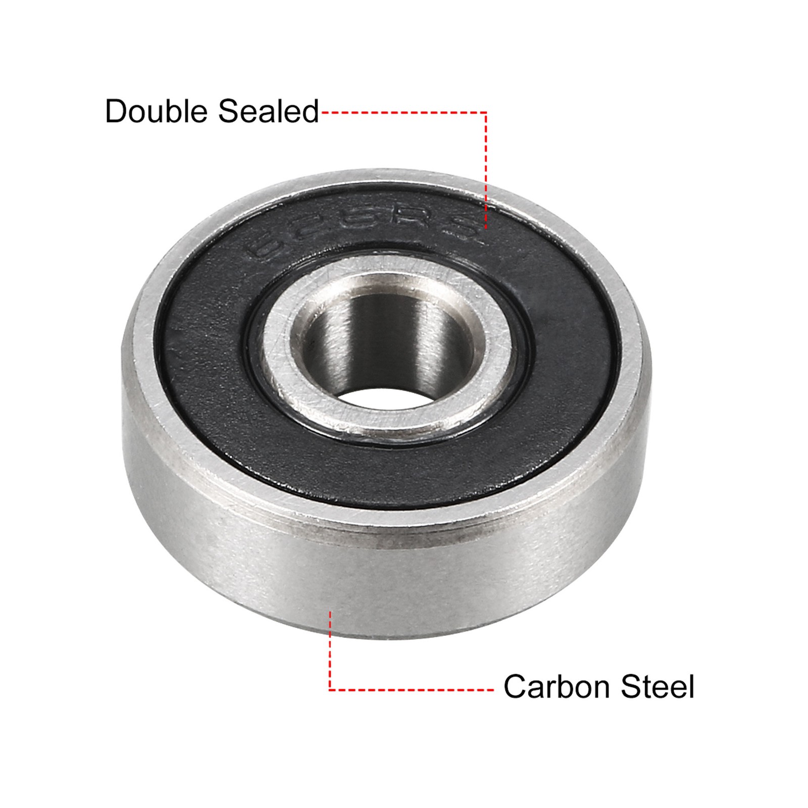 10Pcs 6x19x6mm Double Sealed 626-2RS Deep Groove Ball Bearing Carbon Steel