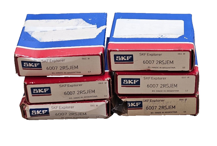 7Pcs New Genuine SKF 6007-2RSJEM UE01 Deep Groove (Radial) Ball Bearing 62x35x14