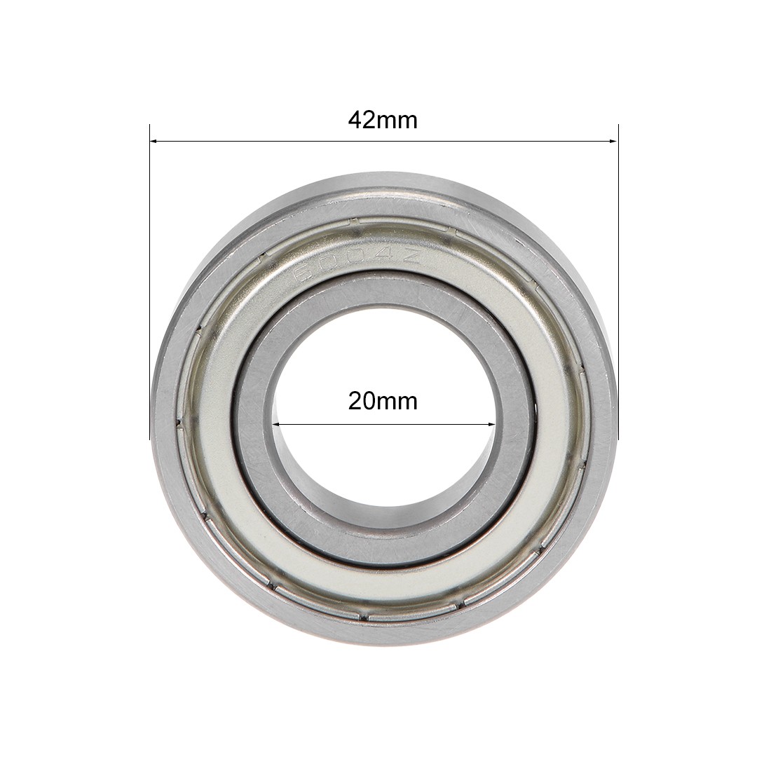 6004ZZ Deep Groove Ball Bearings Z2 20x42x12mm Double Shielded Carbon Steel