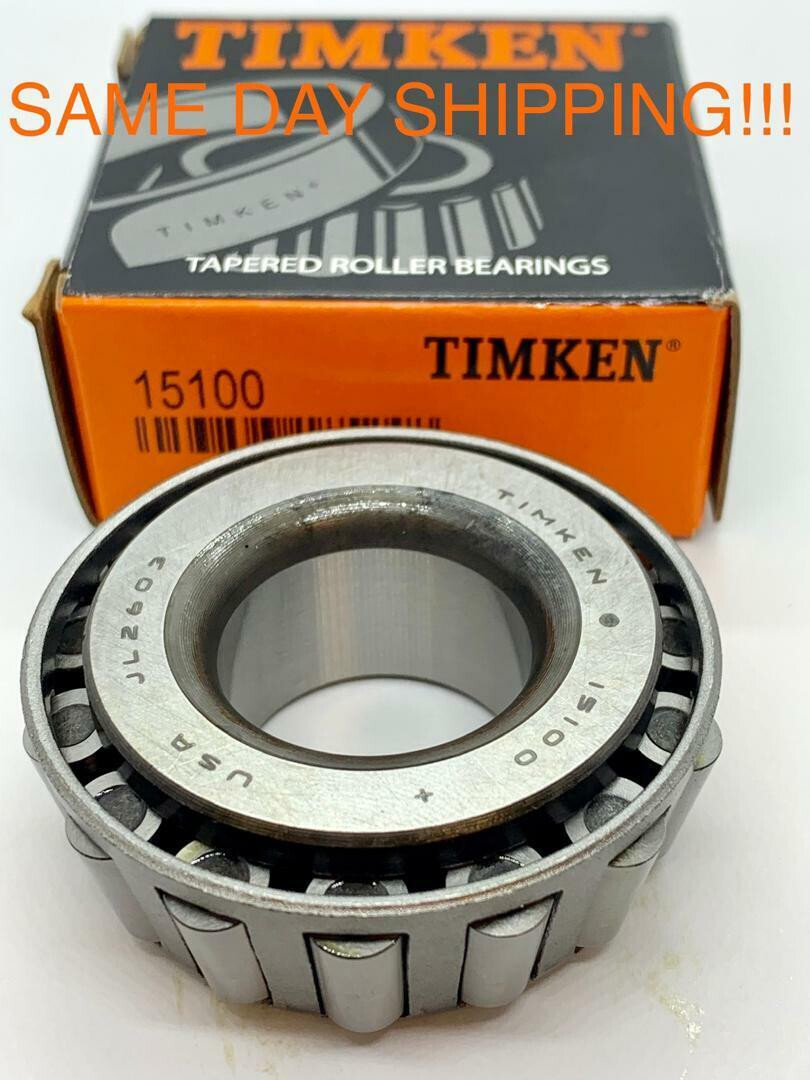 Timken MADE IN USA 15100 Single Cone Bearing, 1.000″ ID X .8125″ Wide