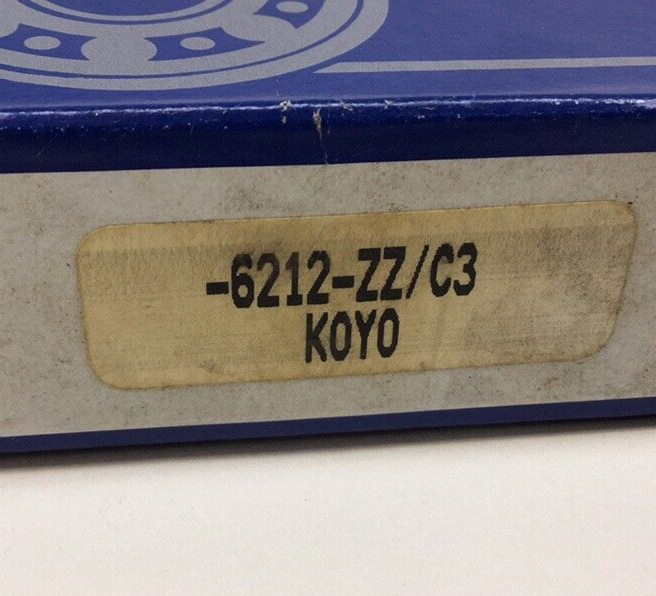 Koyo 6212-ZZ/C3 Ball Bearing Deep Groove 60mm ID x 110mm OD X 22mm W 6212-ZZ-C3