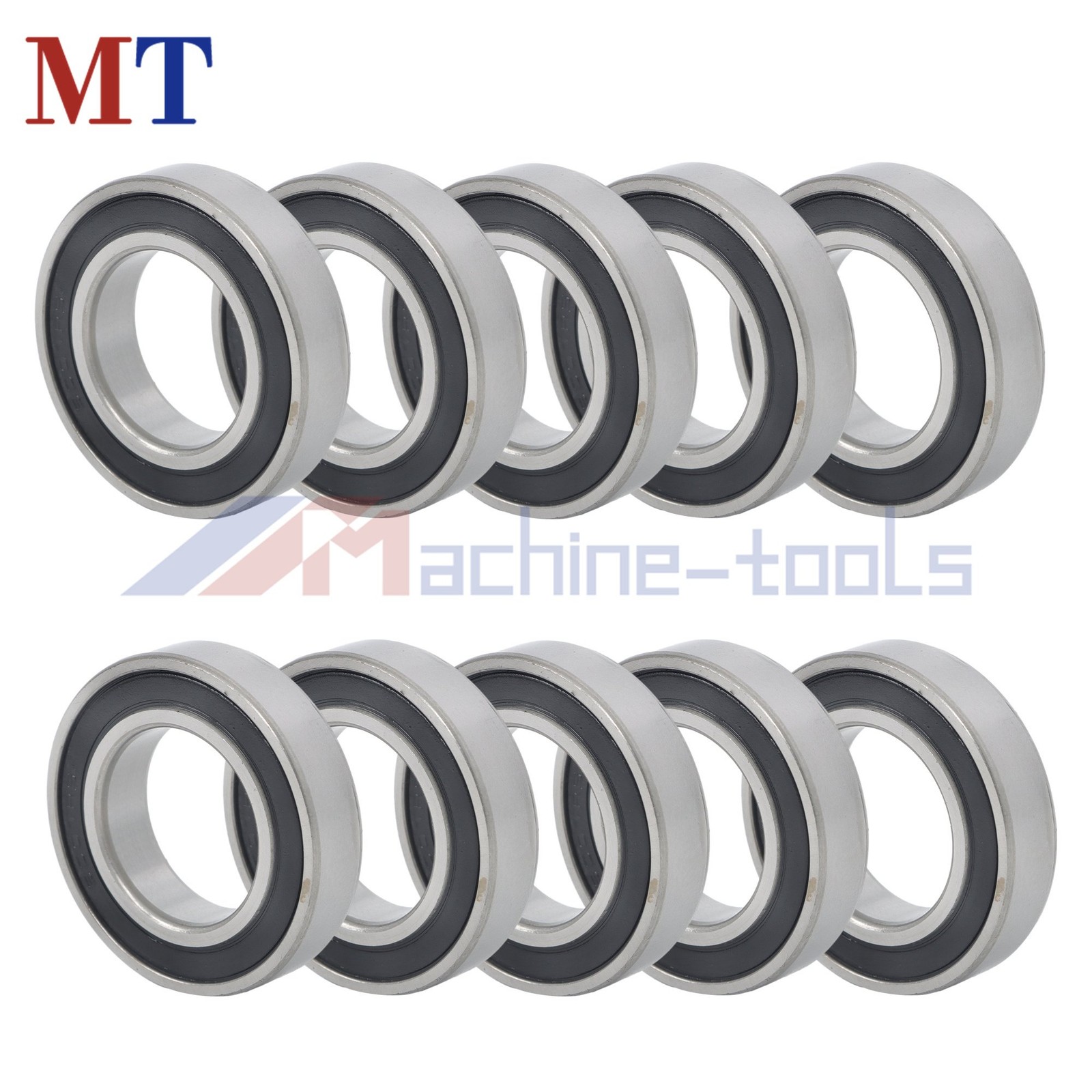 6007-2RS Rubber Sealed Ball Bearings 10pcs 35x62x14mm Set
