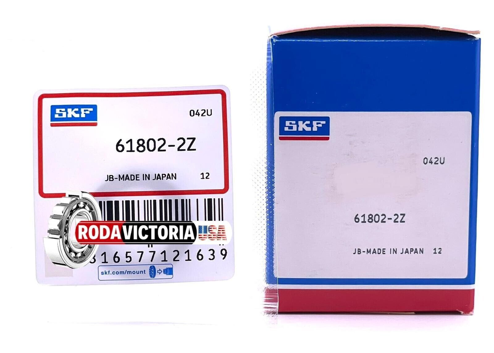 SKF 61802 ZZ DEEP GROOVE BALL BEARING, METAL SHIELDED SKF 15x24x5mm 6802-ZZ