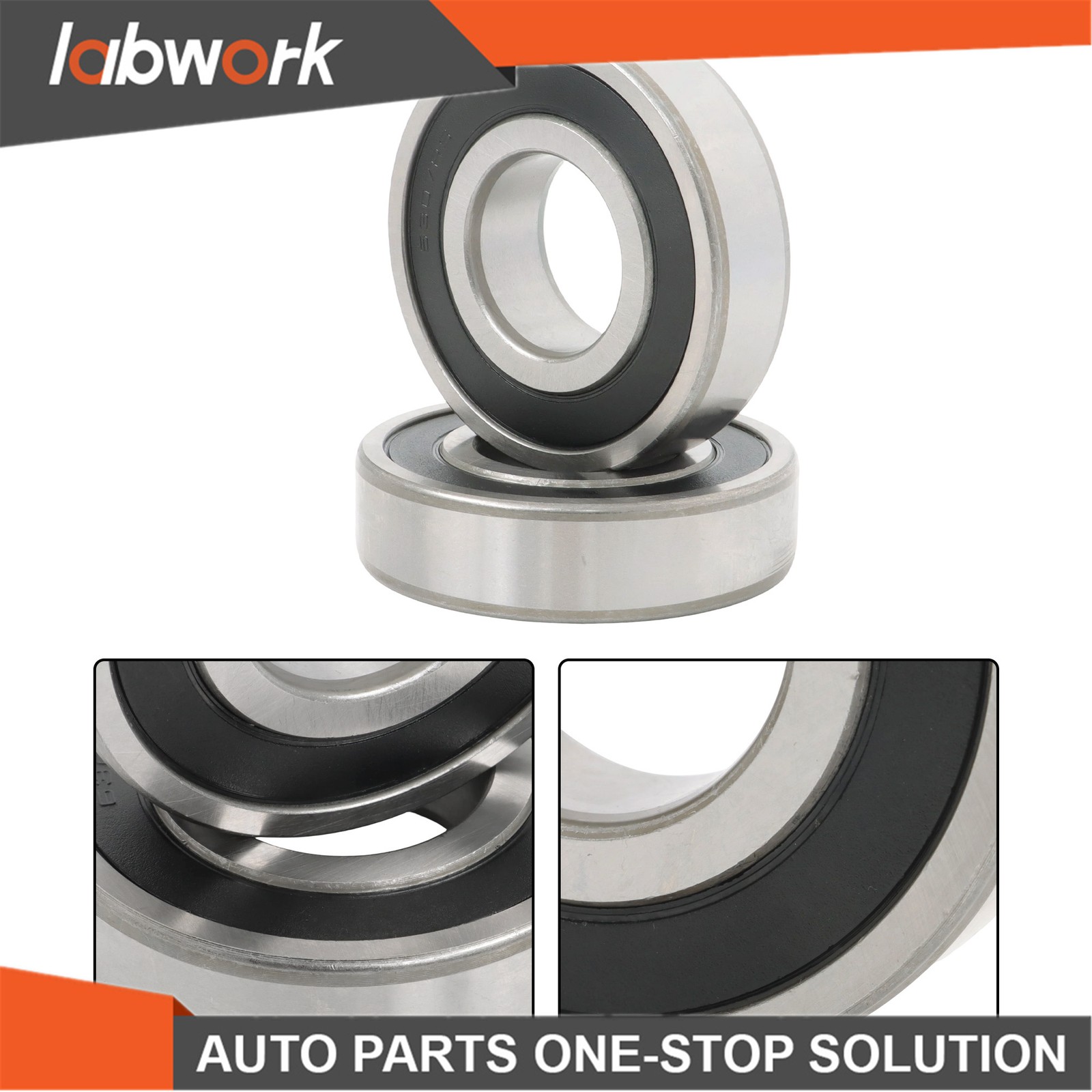 Labwork 6307-2RS Bearings 2 Pack 35x80x21mm Premium Rubber Seal Low Noise