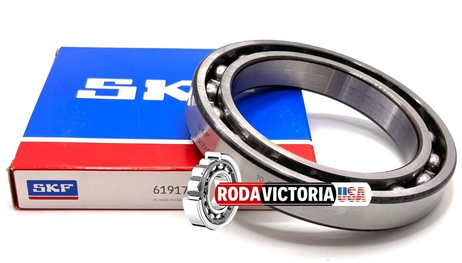 SKF FRANCE 61917 BALL BEARING, OPEN, NO SEALS SKF 6917 OPEN 85x120x18mm