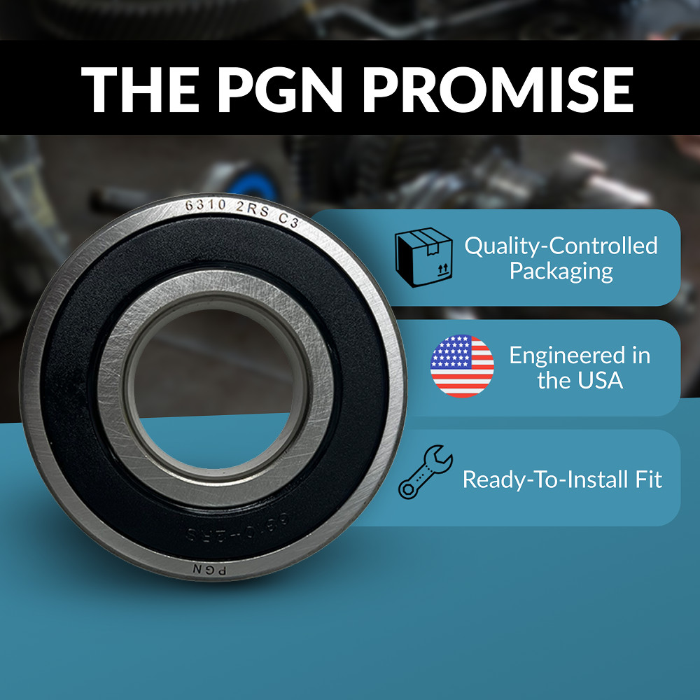 PGN 6310-2RS Ball Bearing, Double Rubber Sealed, Pack of 10