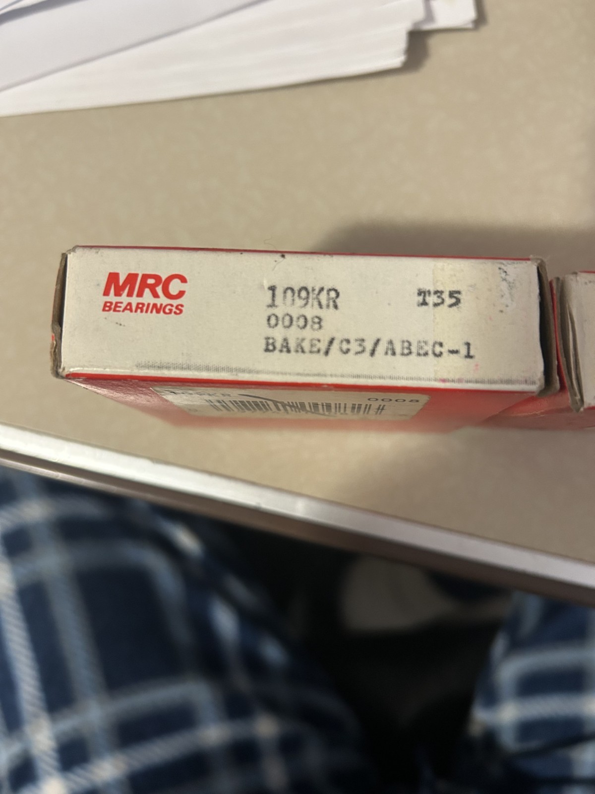 MRC 109KR Angular Contact Bearing 45mm-Id 75mm-Od 16mm-Width 15° 109KR-BKE NEW
