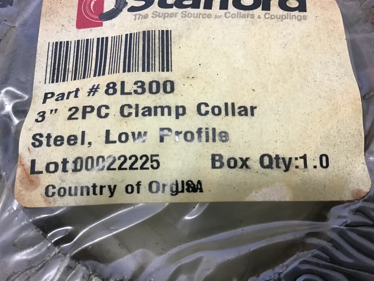 Stafford 8L300 3″ 2PC Clamp collar