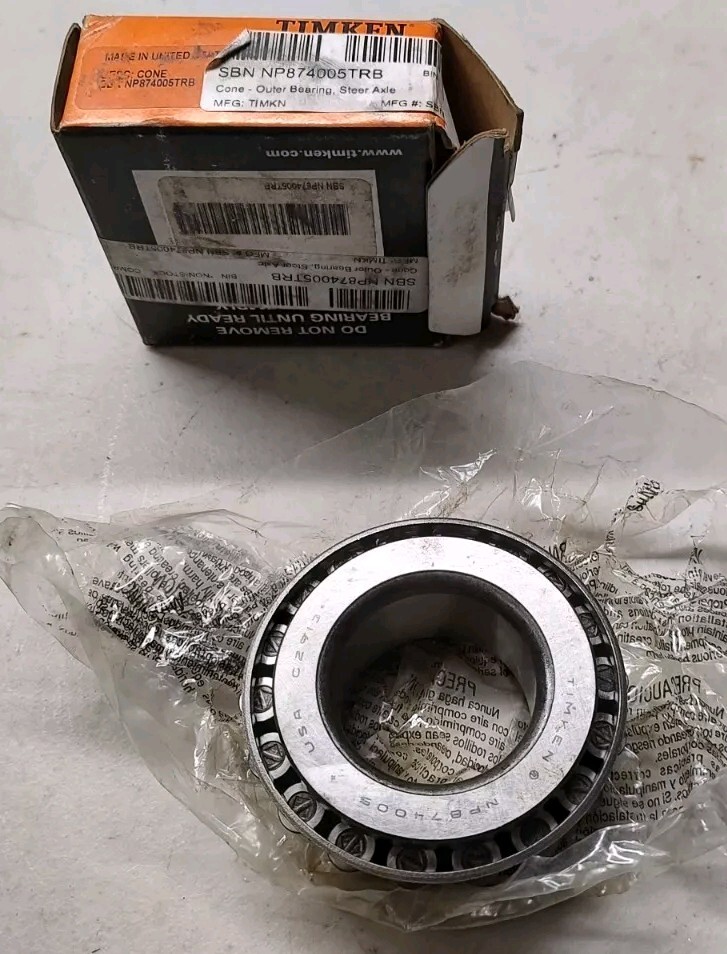 NOS Timken Bearing Cone NP874005 TRB – Sold Each – See Description