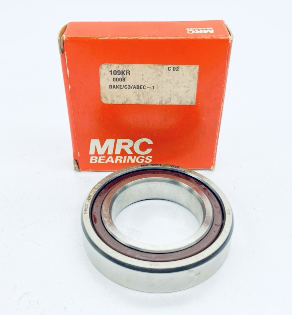 MRC 109KR Angular Contact Bearing 45mm-Id 75mm-Od 16mm-Width 15° 109KR-BKE