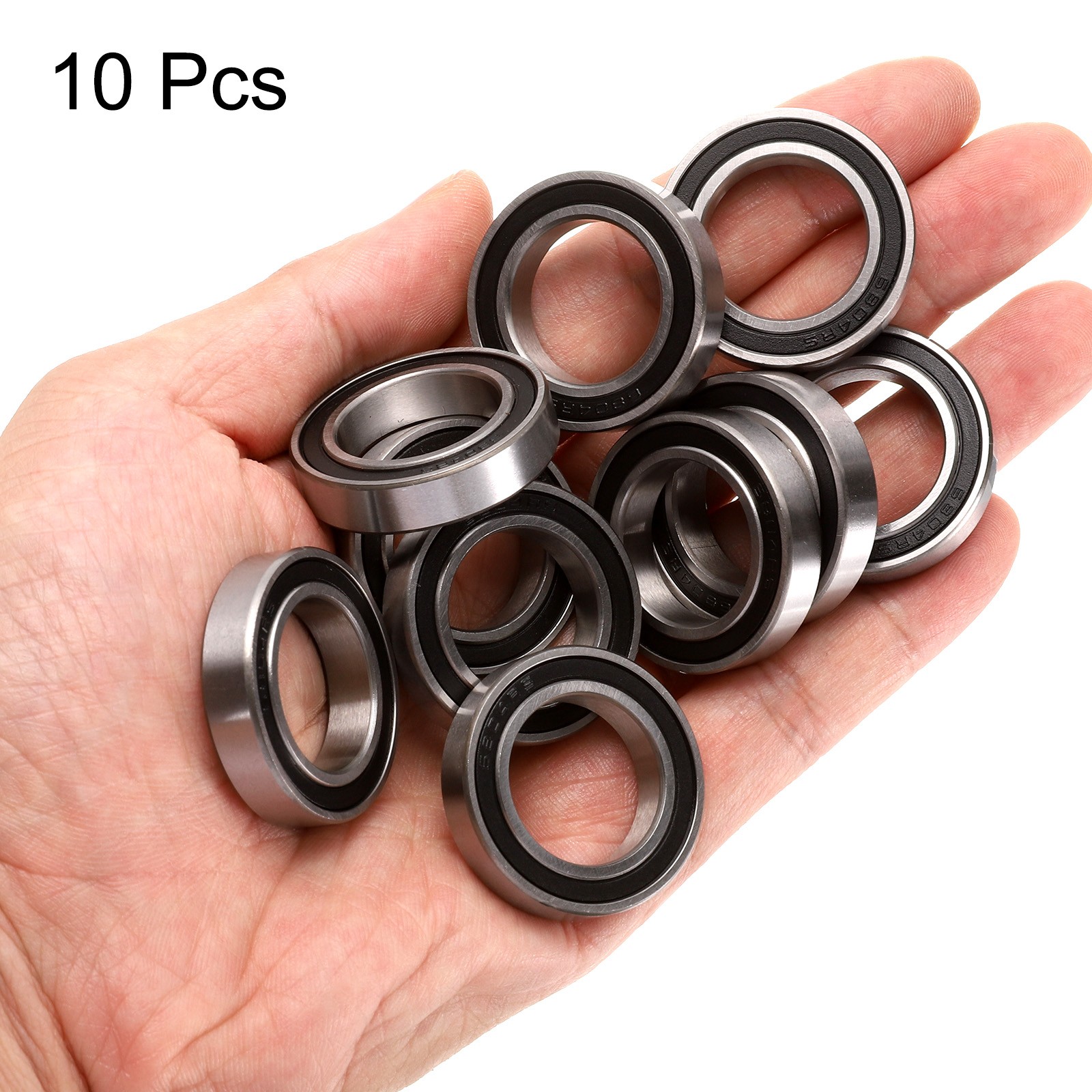 10pcs 6804-2RS Ball Bearing 20x32x7mm, Chrome Steel Rubber Seals, ABEC 3