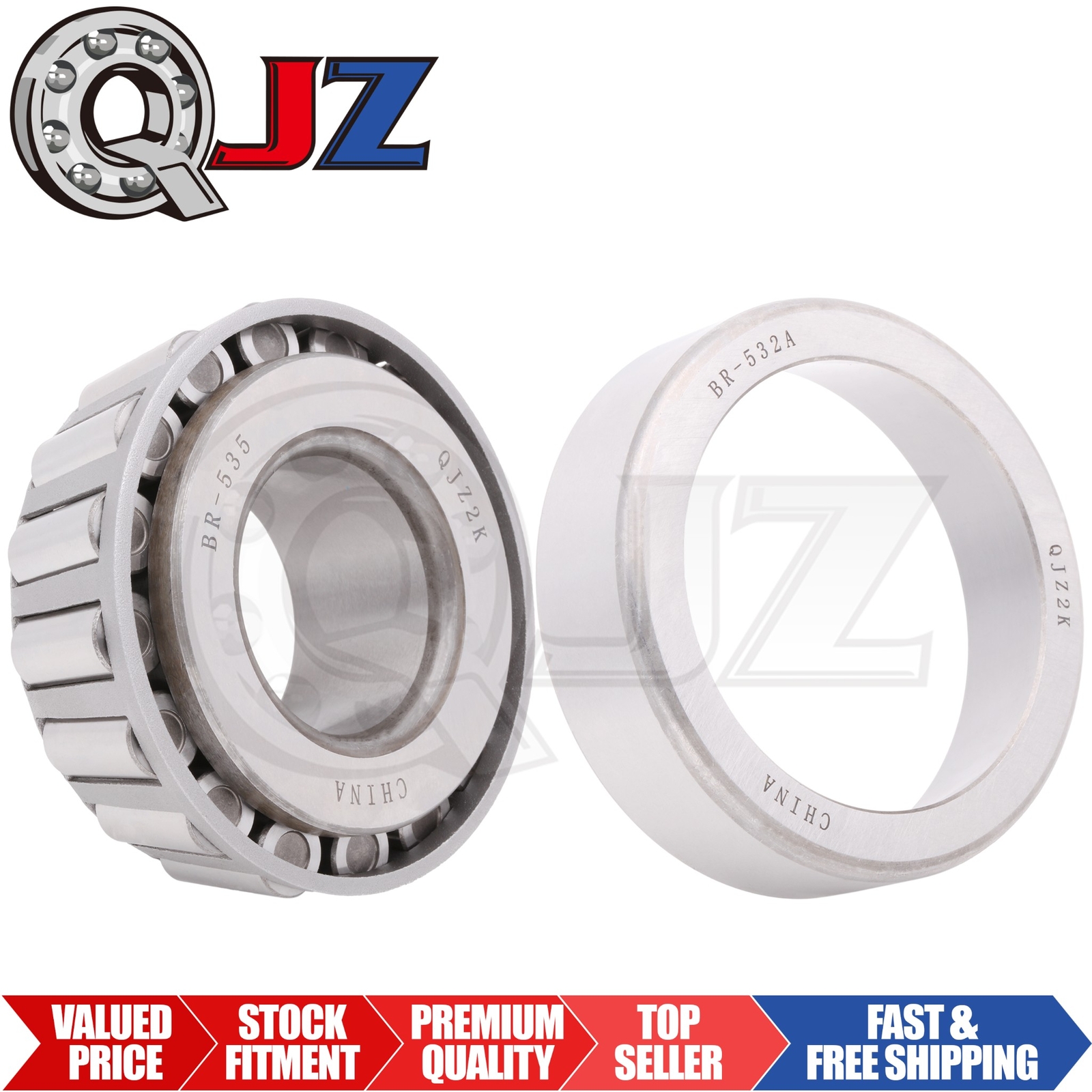 [Qty.1] New 535-532A Tapered Roller Bearing Set Cup & Cone [1-3/4″ ID x 1.5″ W]