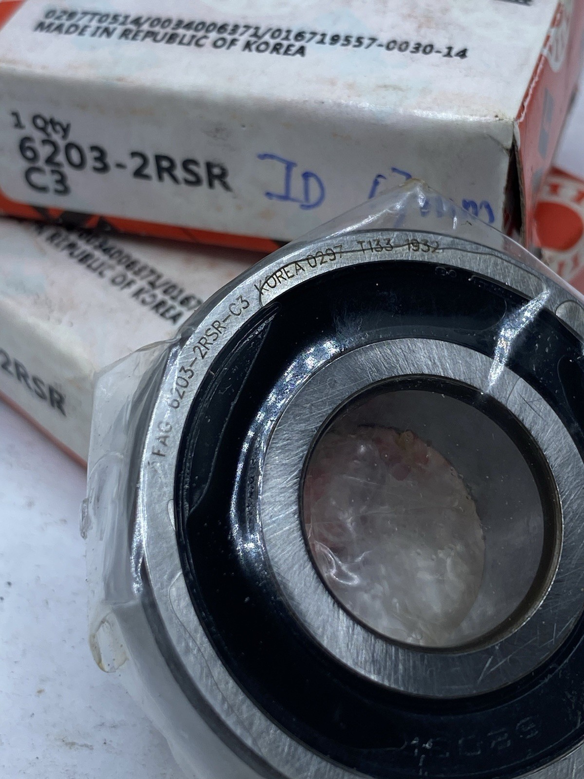Lot Of 2 FAG 6203 2RSR C3 Radial Deep Groove Ball Bearing 17 mm Bore ID