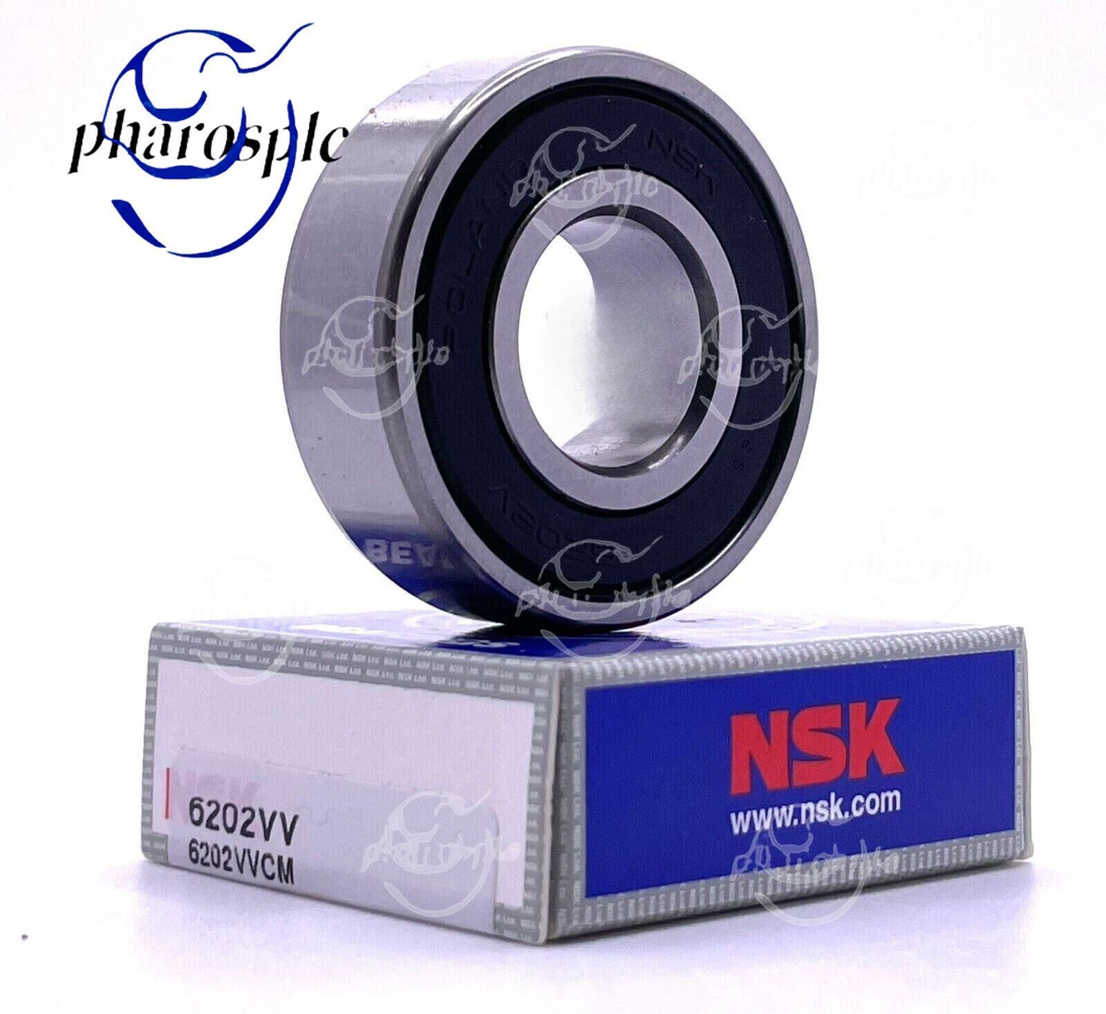 NSK 6202 VV DEEP GROOVE BALL BEARING, RUBBER SEALED 15x35x11mm