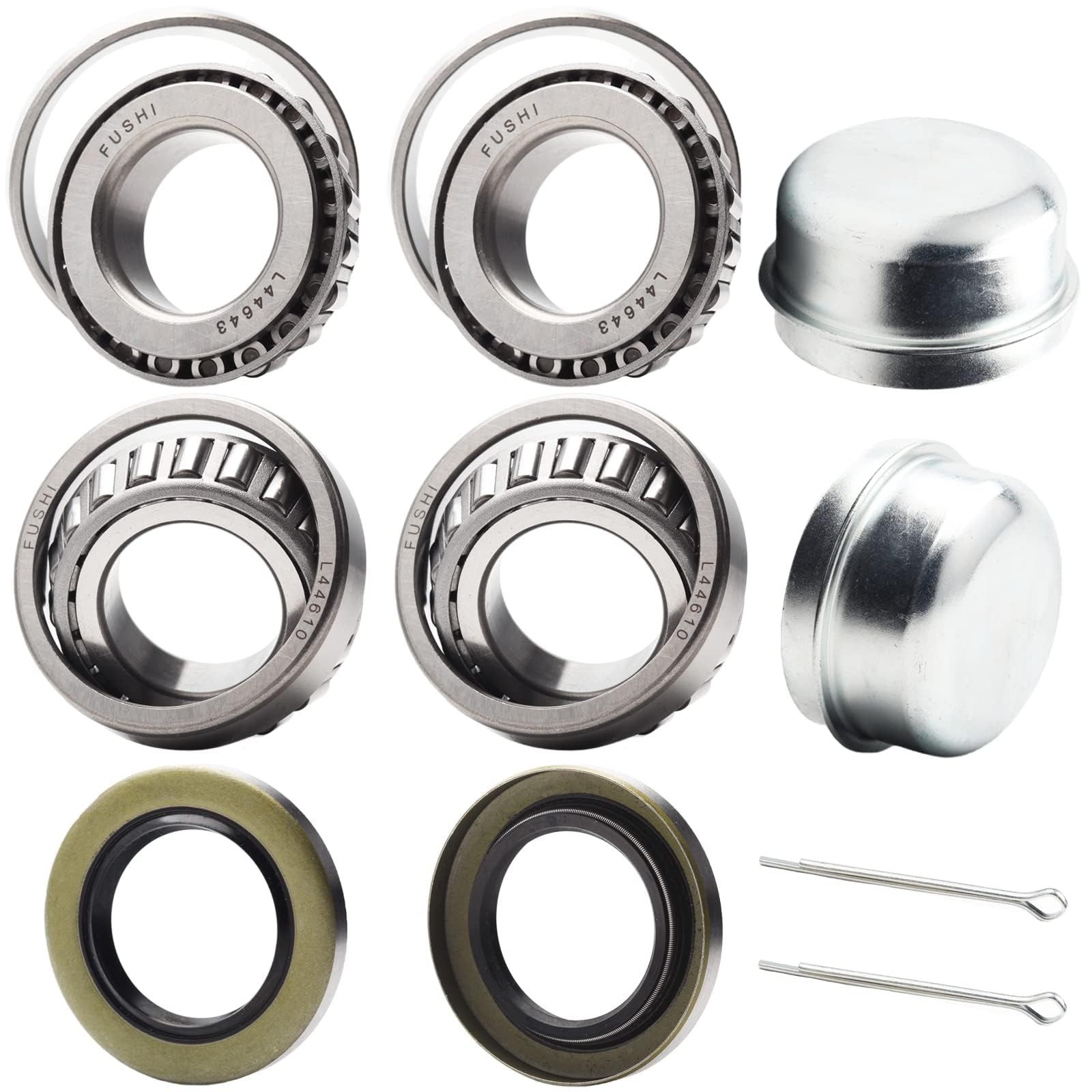 2 Set Fits for 1” Axles Trailer Wheel Hub Bearings Kit, L44643/L44610,1.000″…