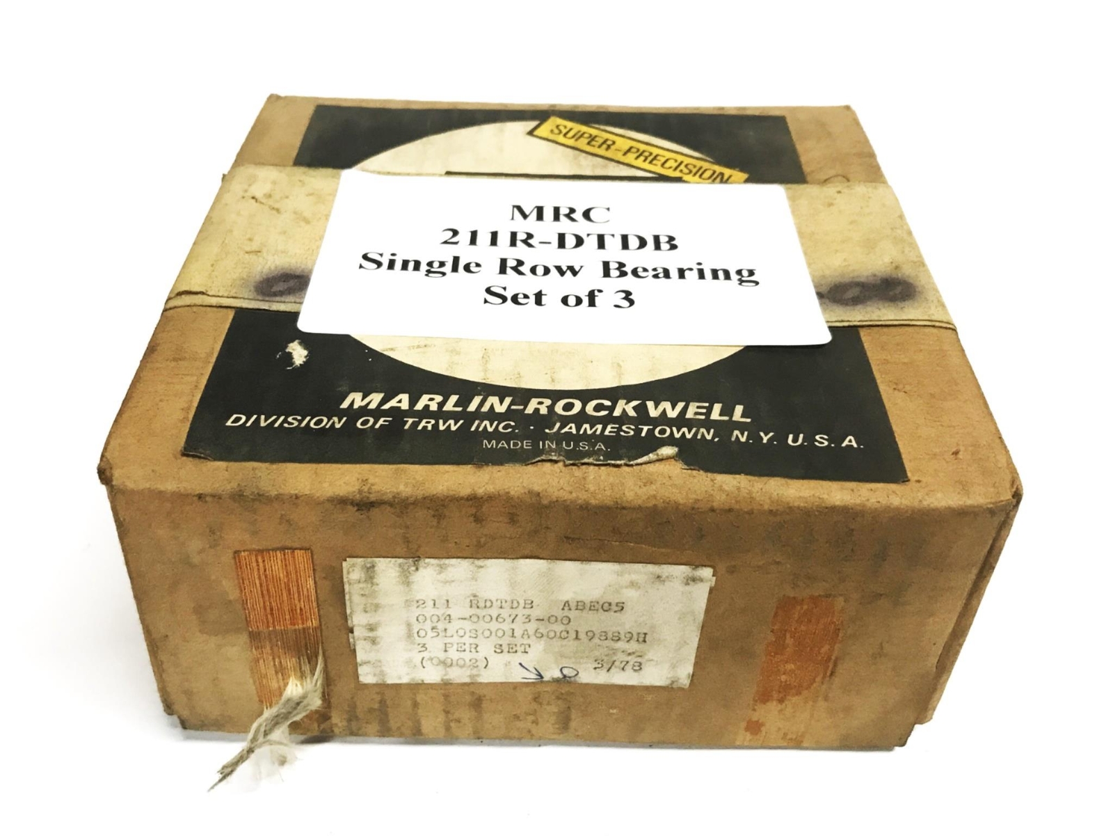 MRC Single Row Bearing (Set of 3) 211R-DTDB NOS