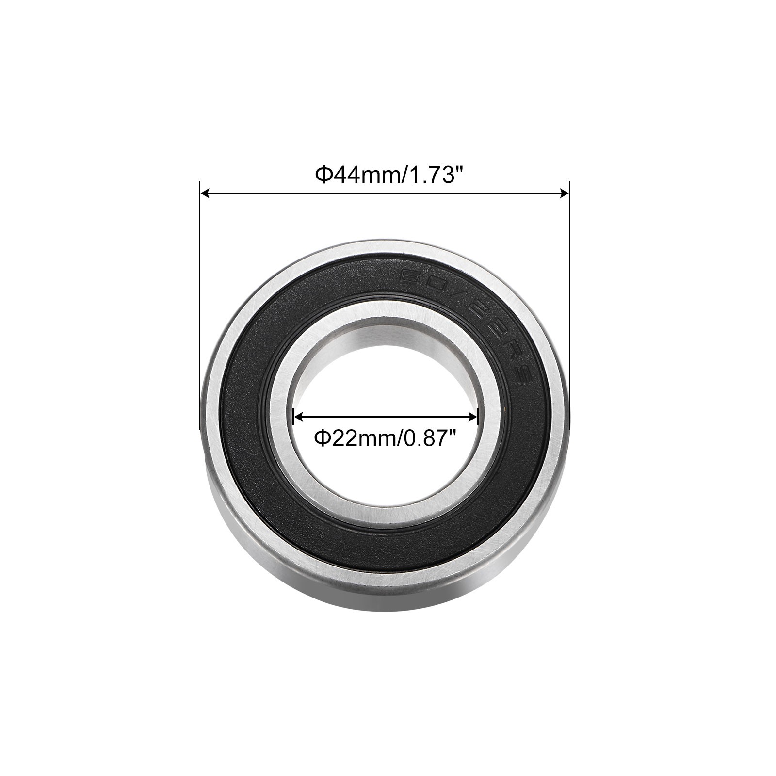 60/22-2RS Deep Groove Ball Bearing, 22 x 44 x 12mm Z1 Double Rubber Bearing