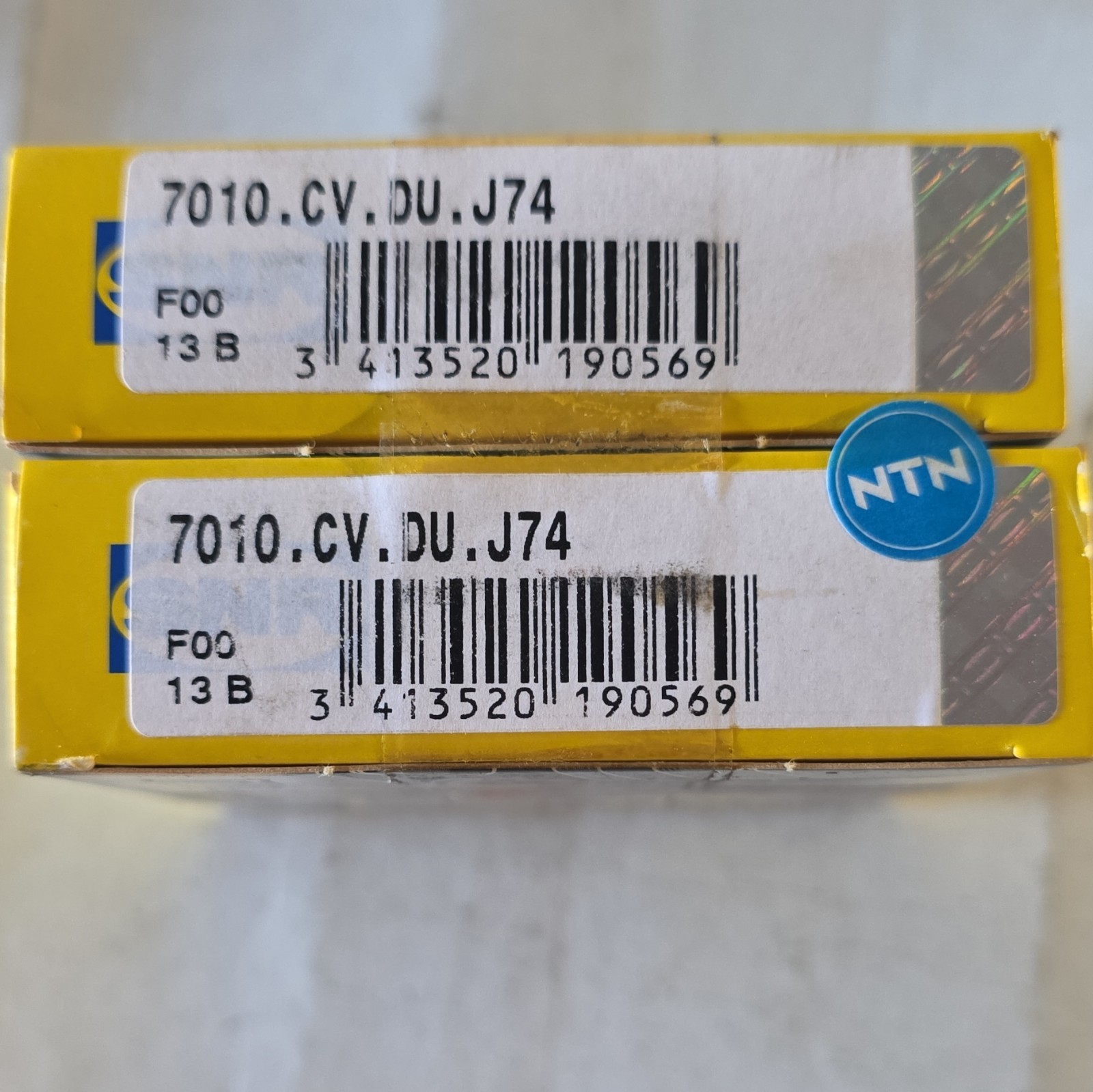 SNR Angular Contact Ball Bearing 7010.CV.DU.J74 Steel 50mm ID 80mm OD