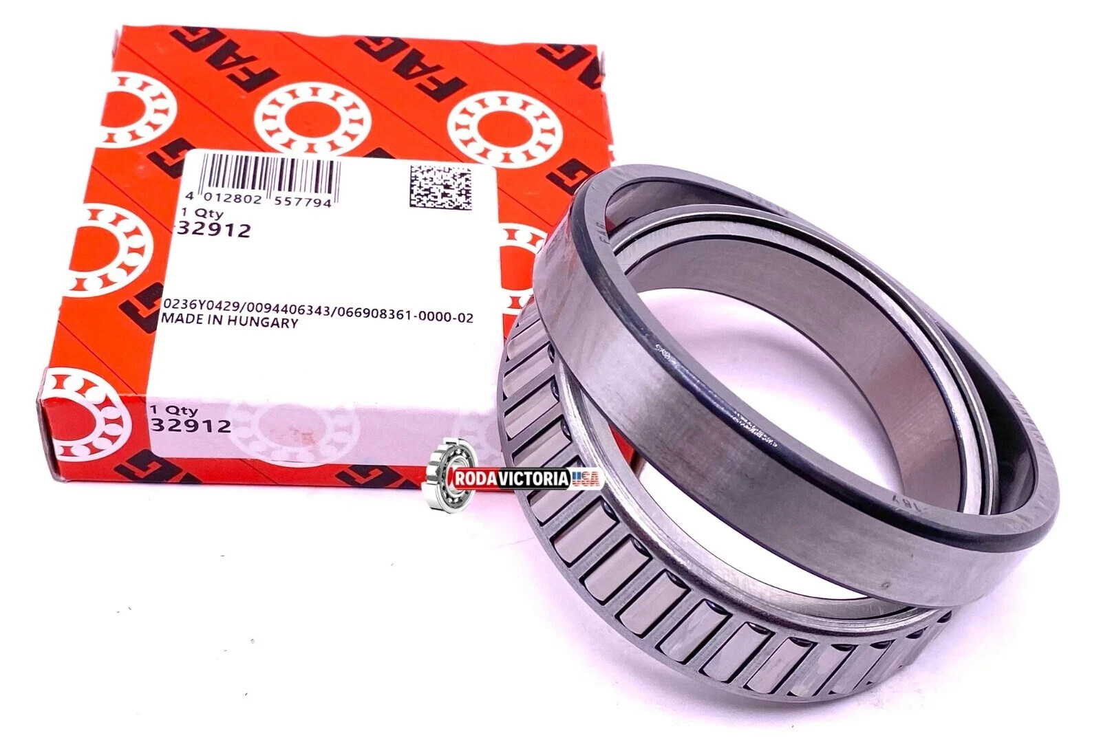 FAG 32912 Deep Groove Ball Bearing, Rubber Sealed 30x72x30.20 mm