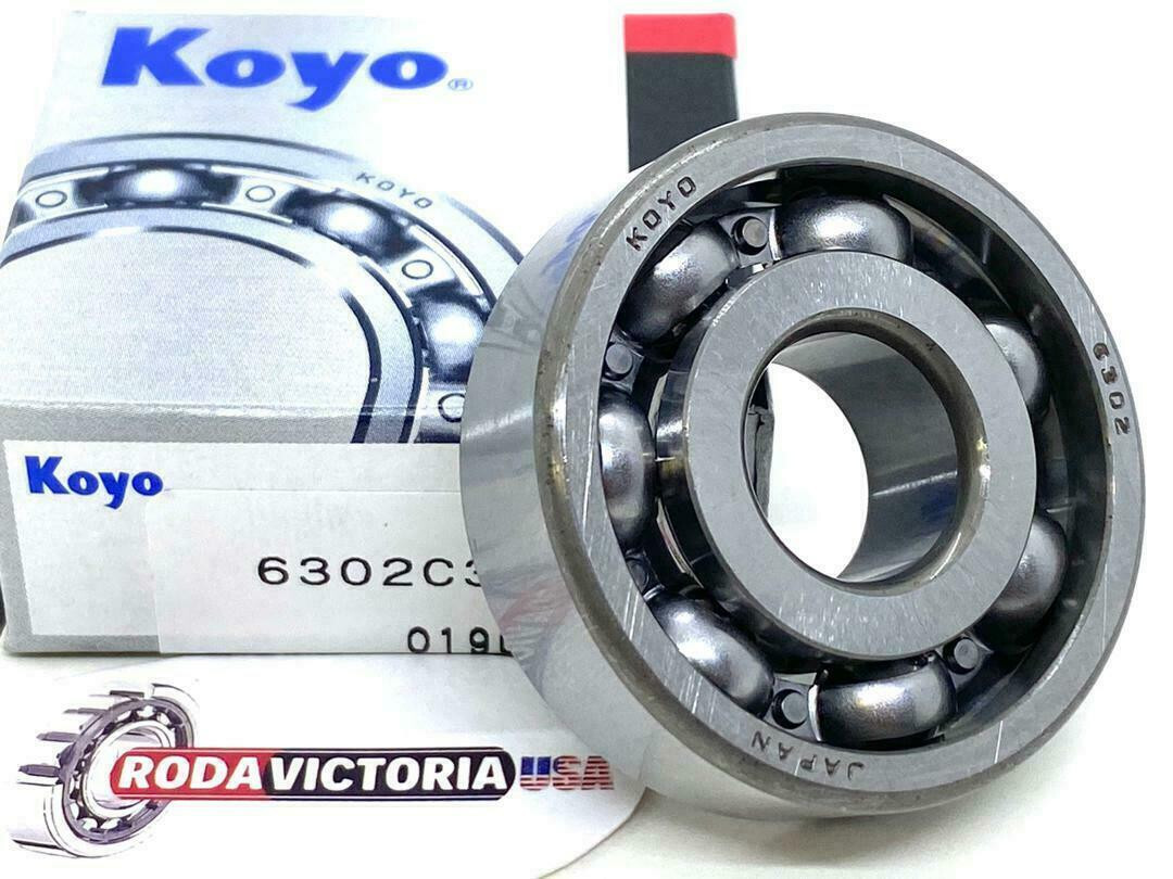 KOYO 6302 C3 DEEP GROOVE BALL BEARING, OPEN, NO SEALS 15x42x13 mm