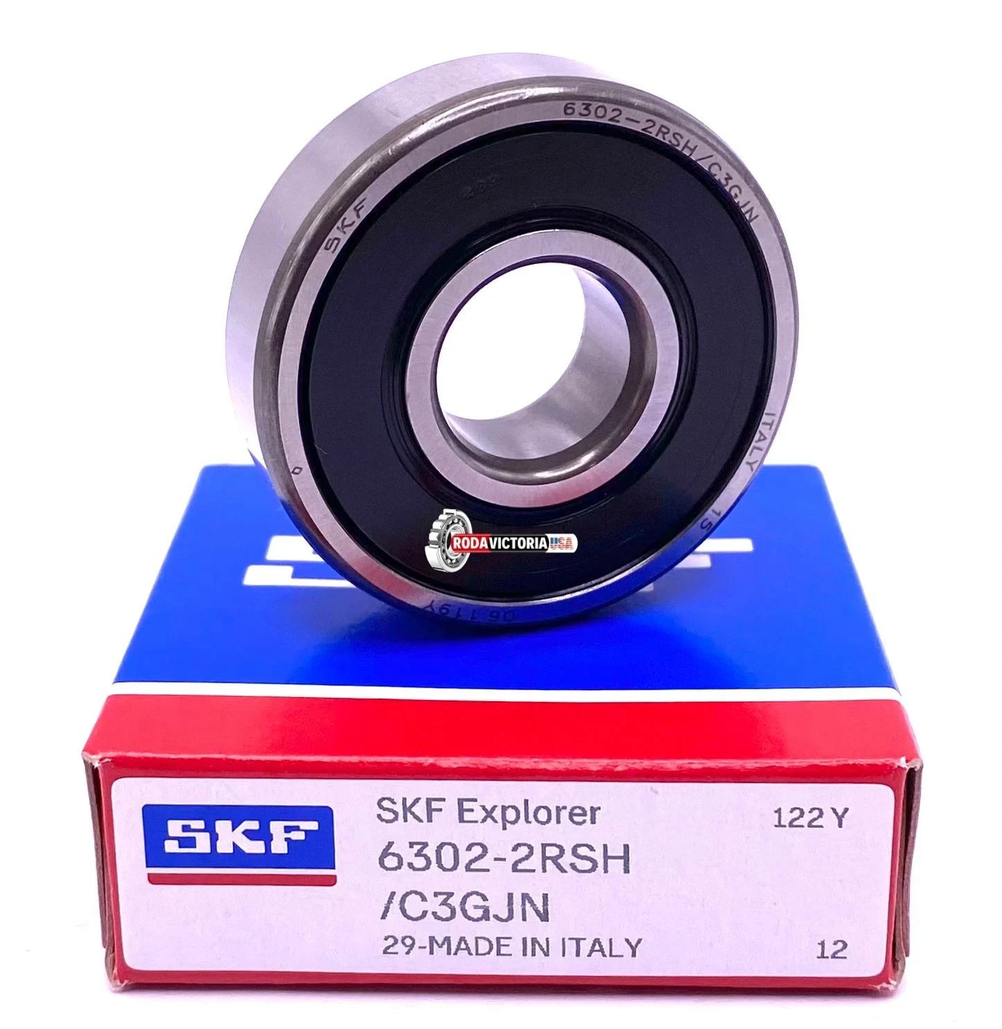 SKF 6302 2RS C3 GJN Deep groove Ball Bearing, Rubber Sealed 15x42x13 mm