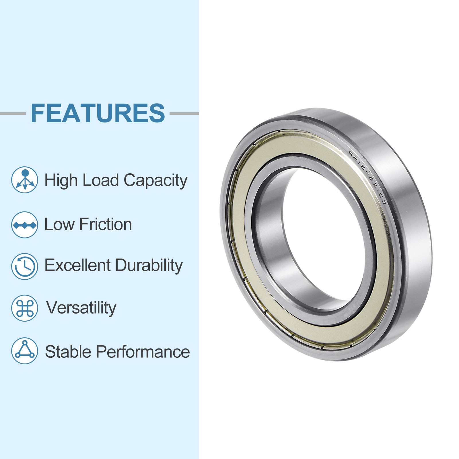 6216-ZZ Deep Groove Ball Bearing 79x140x26mm C3 Clearance Bearing Double Shield