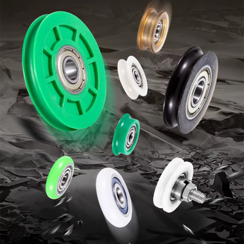 Circular/U/H-Shaped Plastic Coated Bearing Pulley For Sliding Doors and Windows