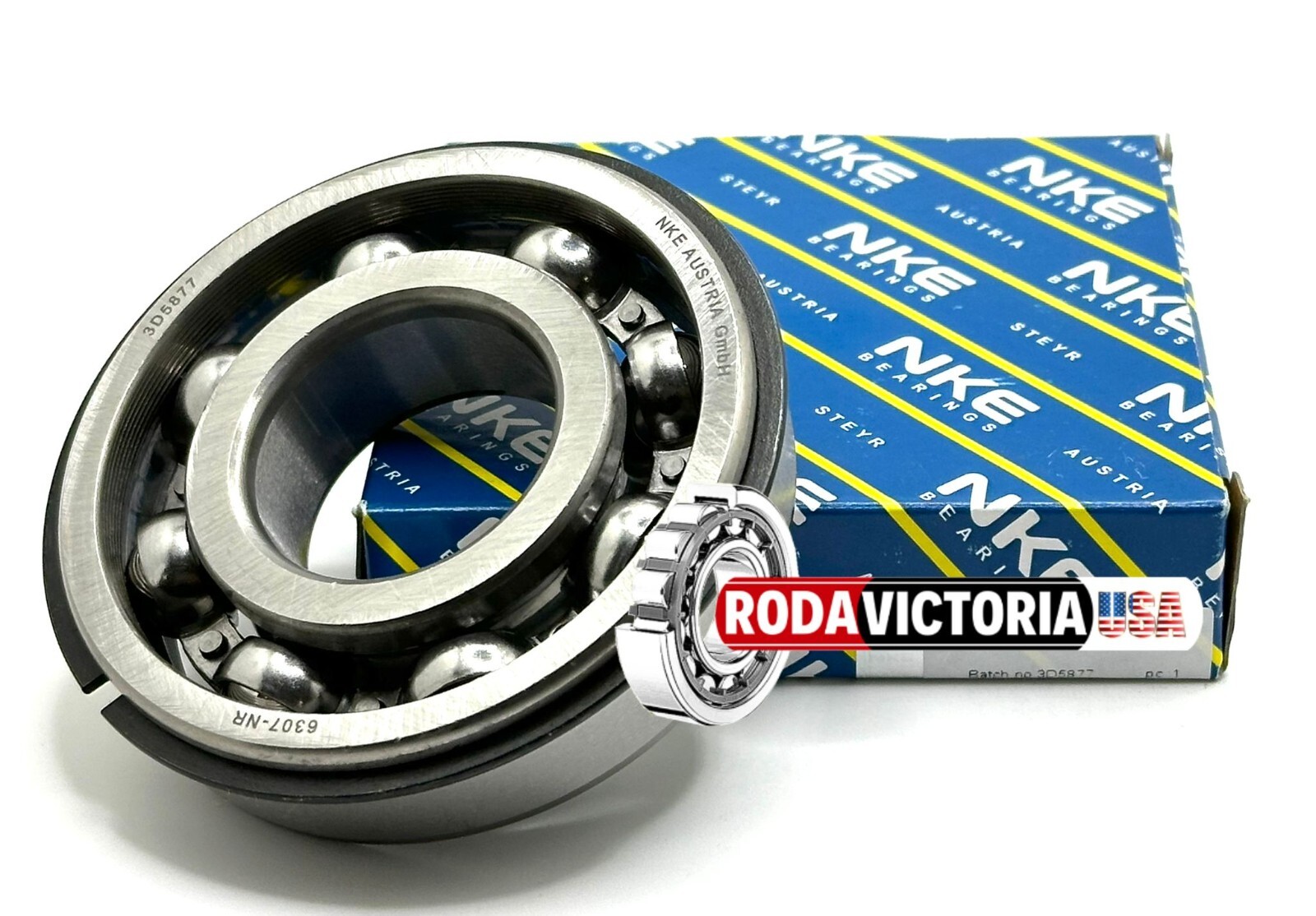 NKE 6307 NR BALL BEARING, OPEN TYPE, NO SEALS + SNAP RING 35x80x21mm