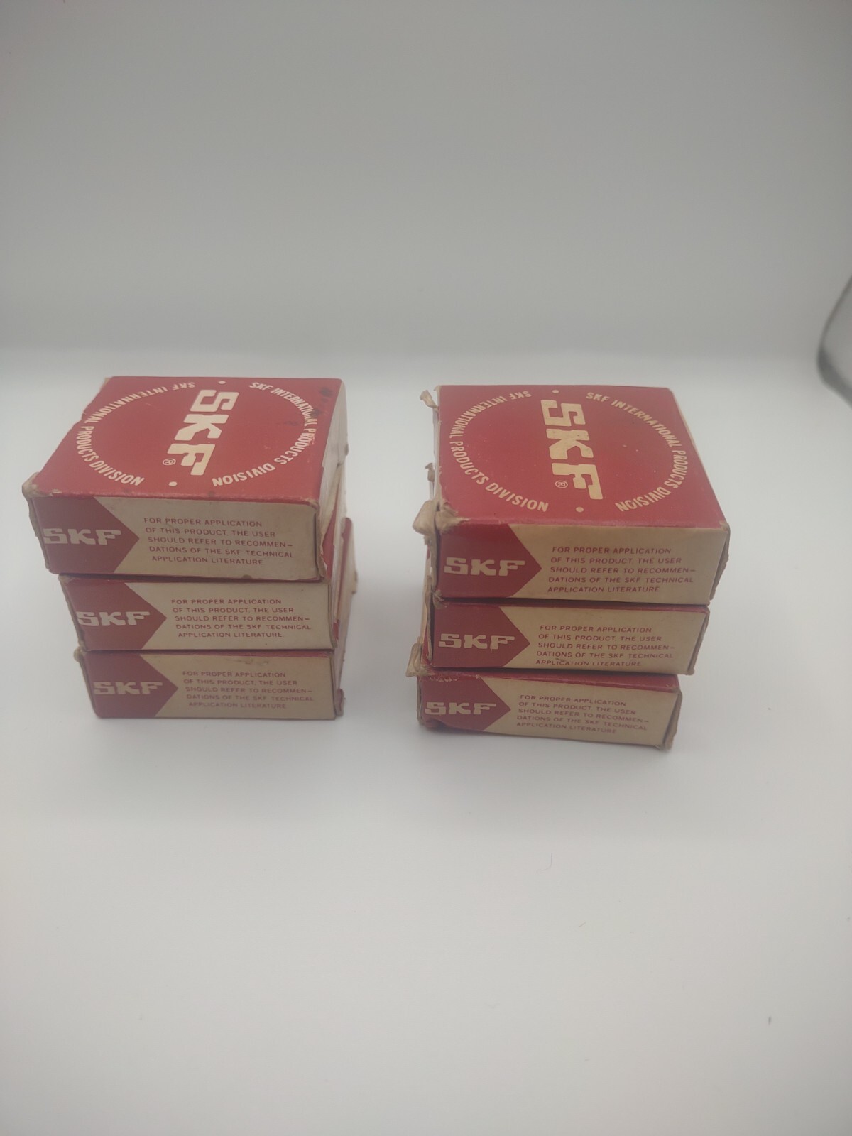 Lot of (6) SKF 6202 2ZJEM Ball Bearings NOS