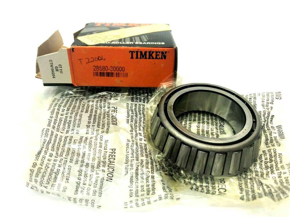 NEW TIMKEN 28580-30000 Tapered Roller Bearing Cone – 2.0000 in Bore, 1.0000 in W