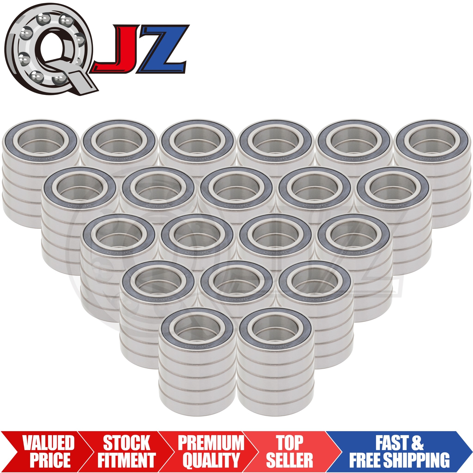 [Qty.100] R24-2RS Deep Groove Ball Bearing [1.5″ Bore x 2.625″ OD x 0.563″ W]