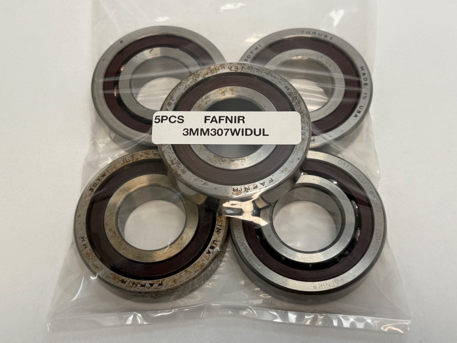 Fafnir 3MM307WI-DUL Angular Bearing 7307 3MM-307-WI-CR-DUL 35x80x21 mm 5 Pcs