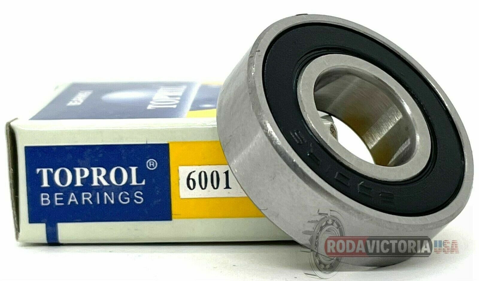 TOPROL 6001 2RS BALL BEARING, RUBBER SEALED 6001 DDU 12x28x8mm
