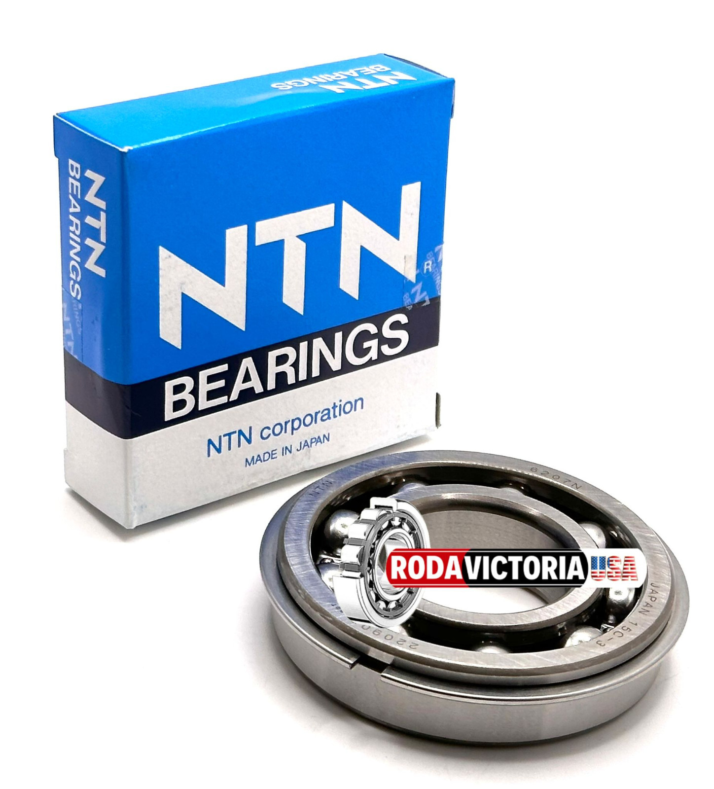 NTN 6207 NR BALL BEARING, OPEN TYPE, NO SEALS + SNAP RING 35x72x17mm